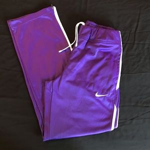 Purple Nike warm ups